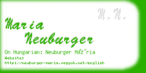 maria neuburger business card